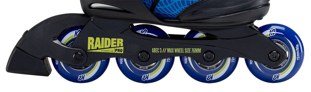 K2 Raider Pro blau gelb Kinder Inline Skates