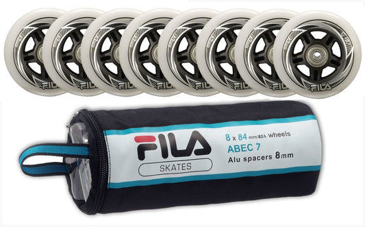 Fila 84mm Ersatzrollen mit Abec 7 Kugellager und 8mm Spacer