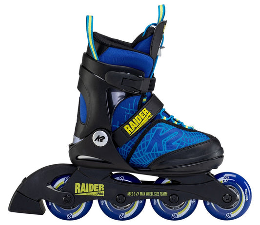 K2 Raider Pro blau gelb Kinder Inline Skates