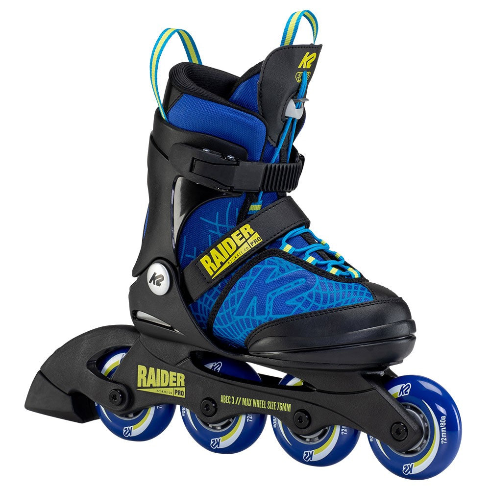 K2 Raider Pro blau gelb Kinder Inline Skates