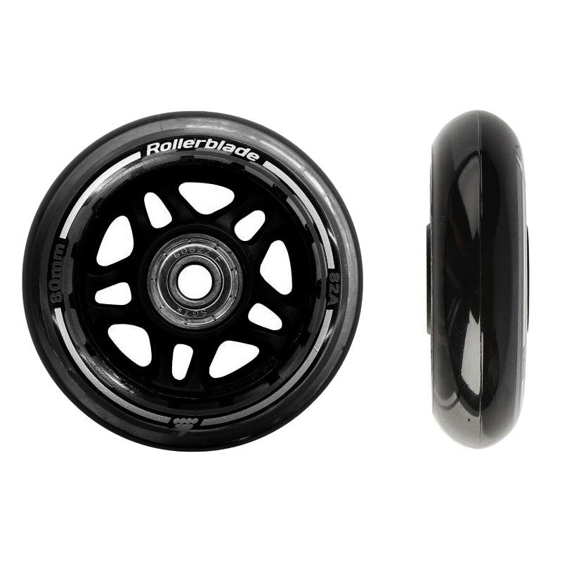 Rollerblade 80 mm Rollen Set mit Kugellager und Spacer 8mm