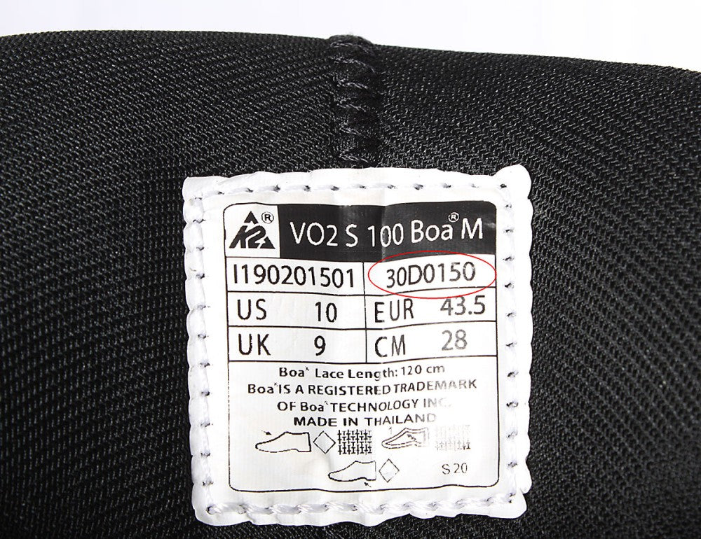 K2 VO2 S Inliner Achsen-Set 30D0150